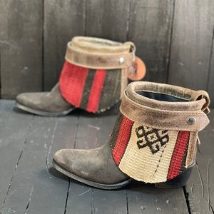 Size 8.5, Upcycled Boho Boots -